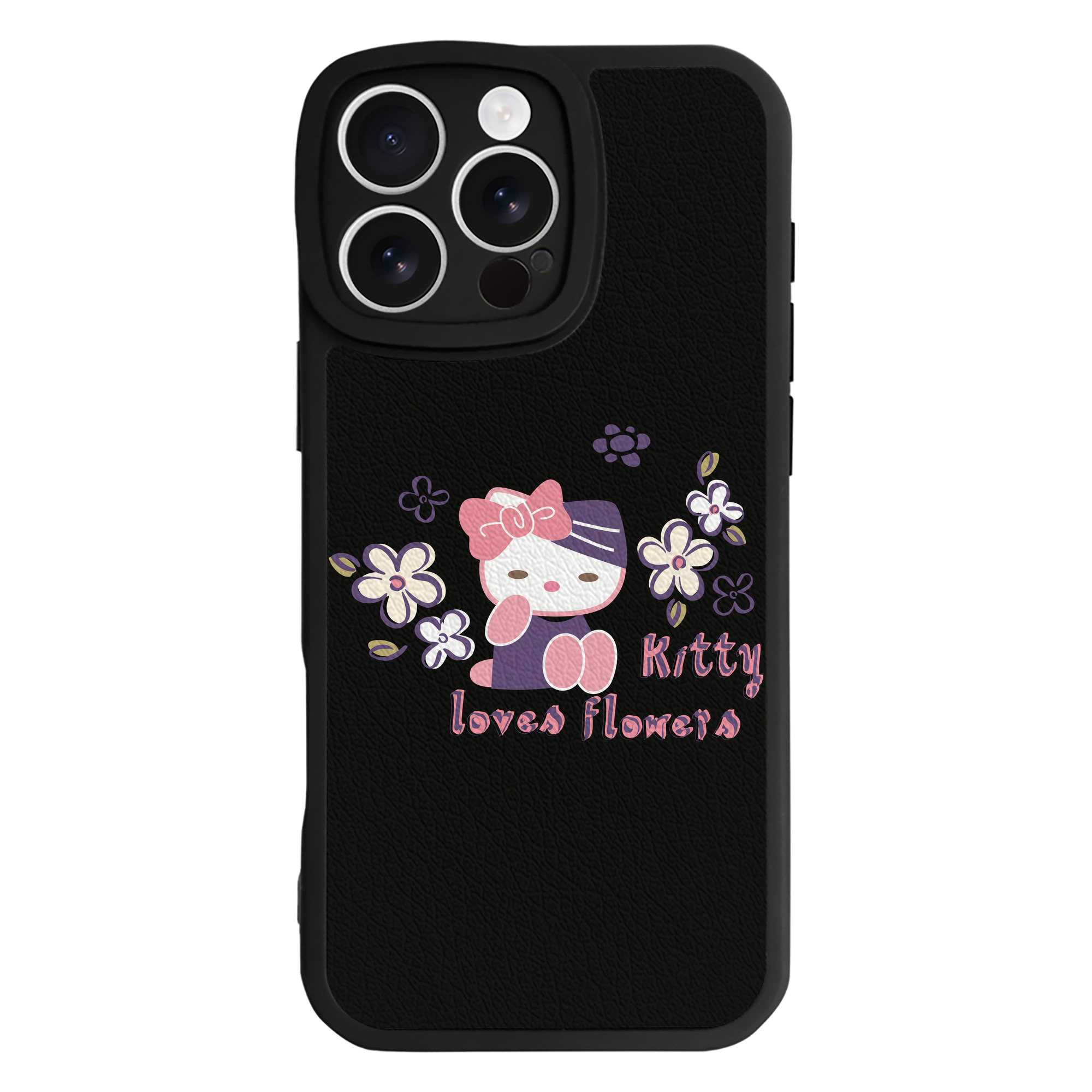 （画像用） Hello Kitty ハローキティ 【iPhone 16シリーズ対応】シリコンスマホケース（レザー調） 材質：シリコン